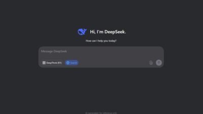 User interface of DeepSeek AI assistant