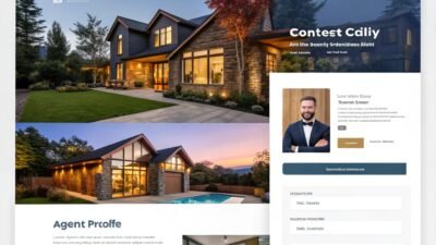 A modern realtor website showcasing property listings and agent profiles.